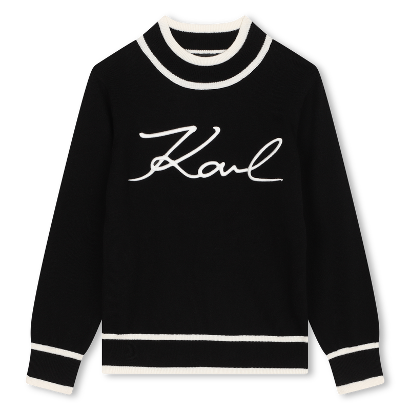 Pullover con ricamo logo KARL LAGERFELD KIDS 
                        BAMBINA