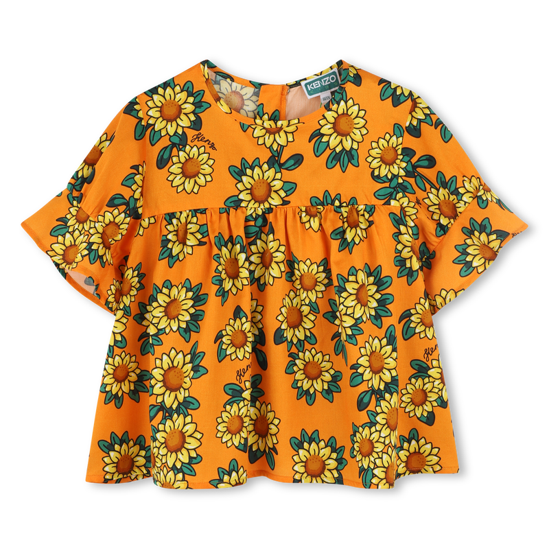 Blusa in raso di cotone KENZO KIDS 
                        BAMBINA