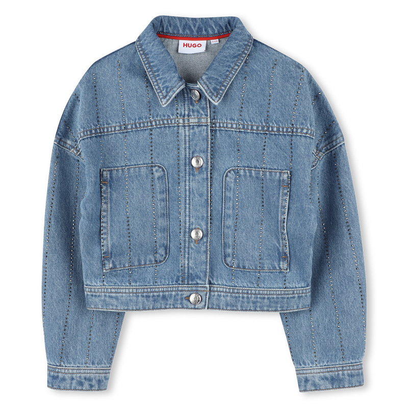 Giacca di jeans a righe HUGO 
                        BAMBINA