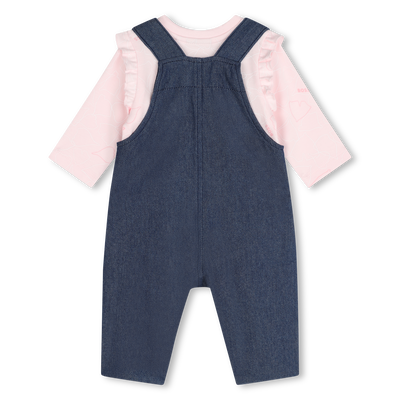 Salopette e t-shirt in cotone BOSS BAMBINA