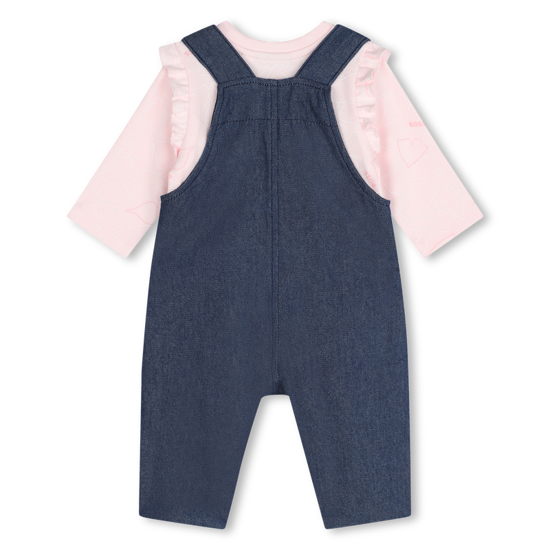 Salopette e t-shirt in cotone BOSS 
                        BAMBINA