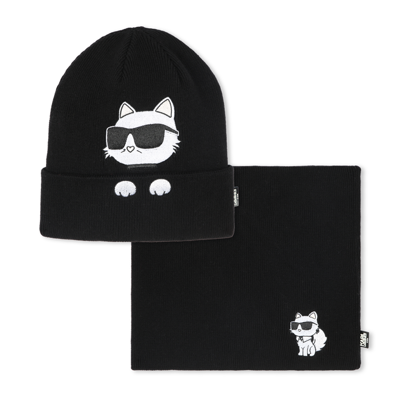 Set berretto e scaldacollo KARL LAGERFELD KIDS 
                        BAMBINA