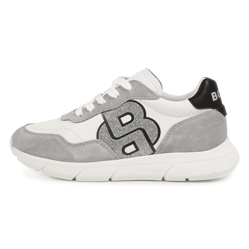 Sneakers stringate in pelle BOSS 
                        BAMBINA