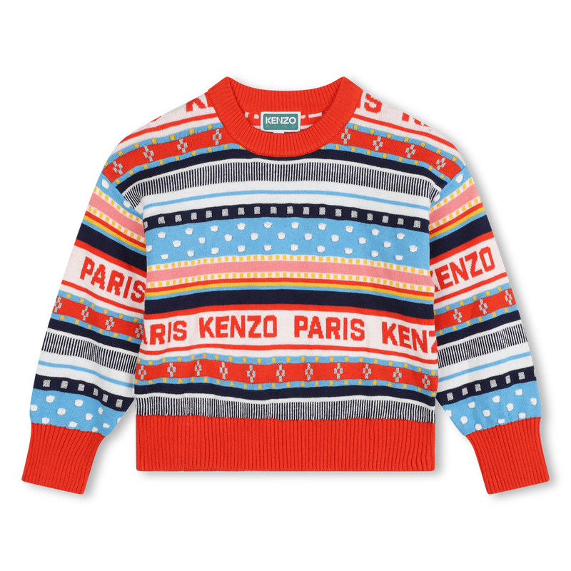 Jacquard Knit Sweater KENZO KIDS 
                        BAMBINA