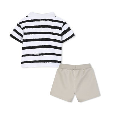 SET POLO E PANTALONCINI KARL LAGERFELD KIDS RAGAZZO