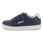 Sneakers in pelle bovina, MARINE, hi-res