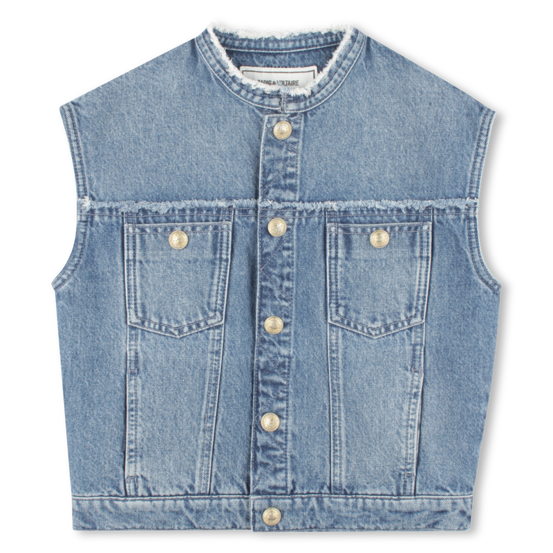 Giacca di jeans senza maniche