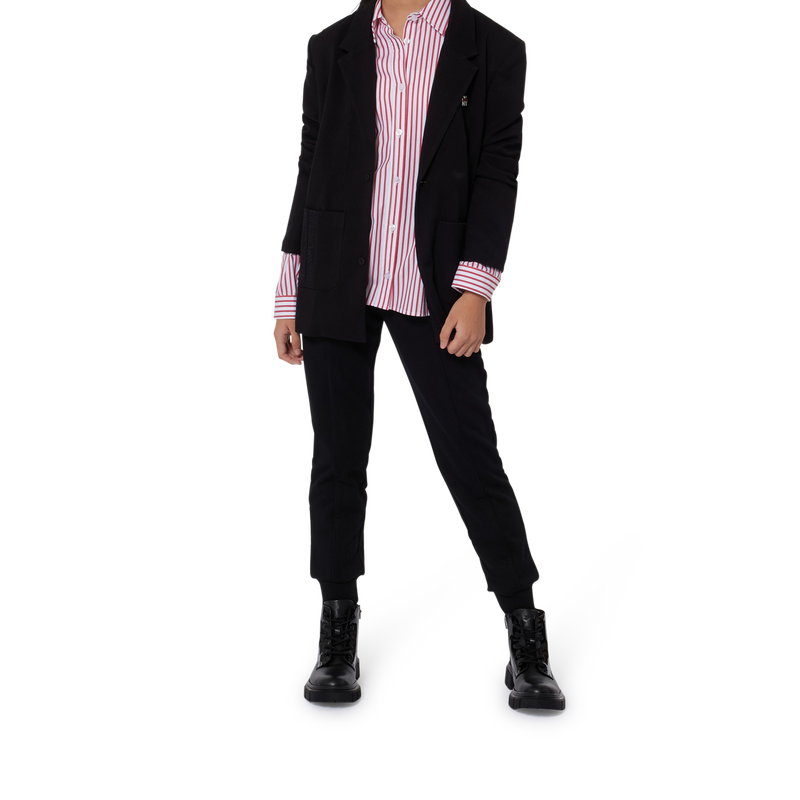 Camicia a righe con stampa DKNY 
                        BAMBINA