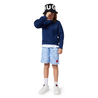 Bermuda jogging effetto denim HUGO RAGAZZO