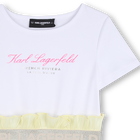 Abito bi-materiale manica corta KARL LAGERFELD KIDS 
                    BAMBINA