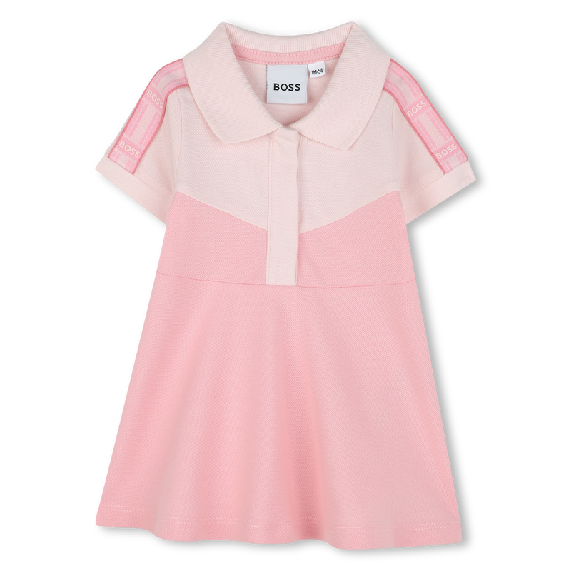 Abito polo con inserti BOSS 
                        BAMBINA