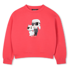 Felpa in doppio jersey KARL LAGERFELD KIDS 
                    BAMBINA