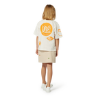 Gonna in cotone con badge KENZO KIDS 
                    BAMBINA
