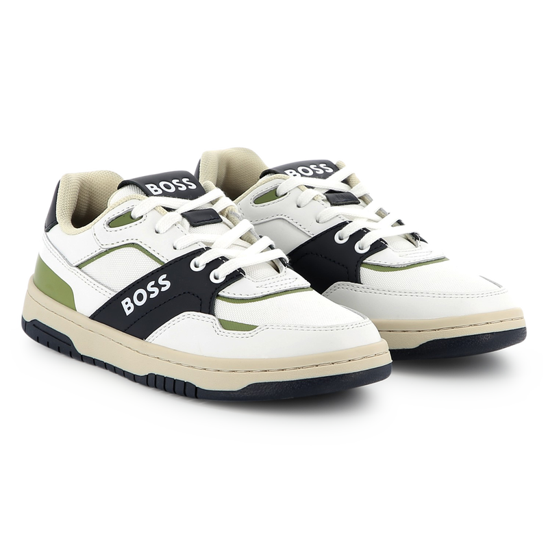 Sneakers con lacci bimateriali BOSS 
                        RAGAZZO