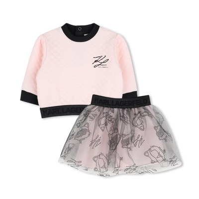 Completo felpa e gonna KARL LAGERFELD KIDS BAMBINA