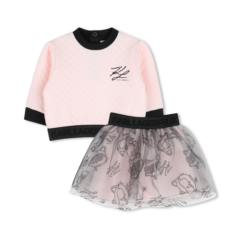 Completo felpa e gonna KARL LAGERFELD KIDS 
                        BAMBINA