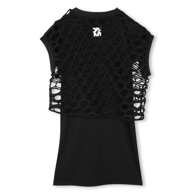 Vestito 2 in 1 a maniche corte DKNY BAMBINA