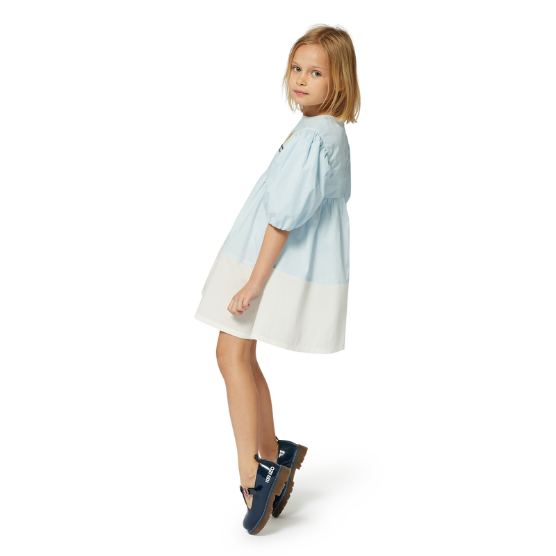 Vestito svasato bicolore KENZO KIDS 
                        BAMBINA