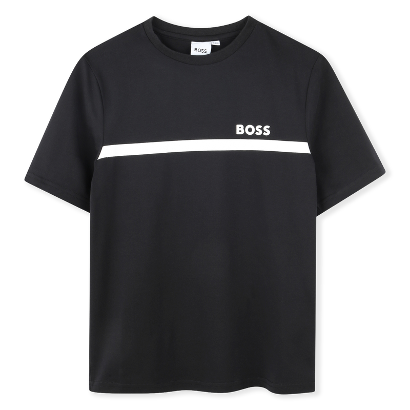 T-SHIRT A MANICHE CORTE BOSS 
                        RAGAZZO