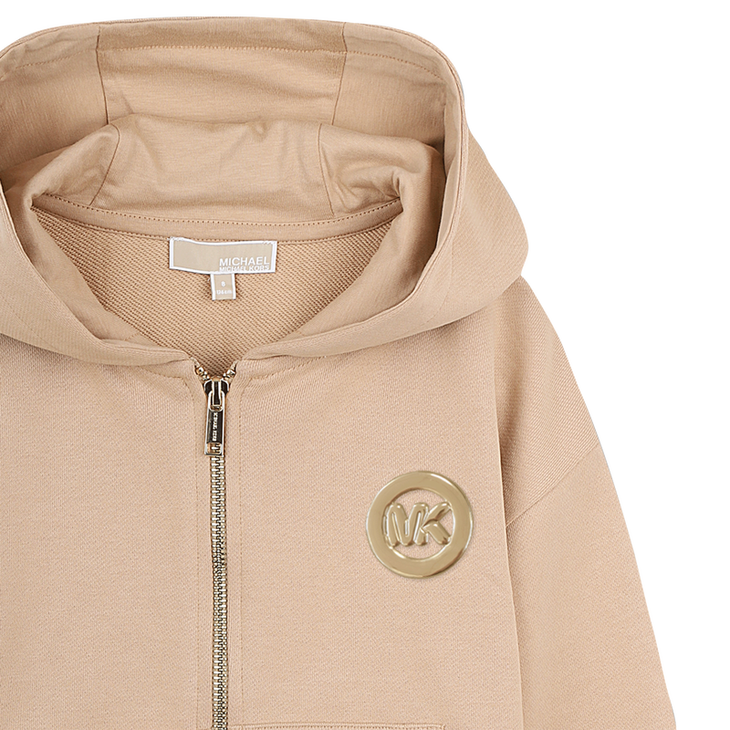 FELPA CON CAPPUCCIO E ZIP MICHAEL KORS 
                        BAMBINA