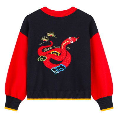 Pullover a maglia con ricamo KENZO KIDS BAMBINA