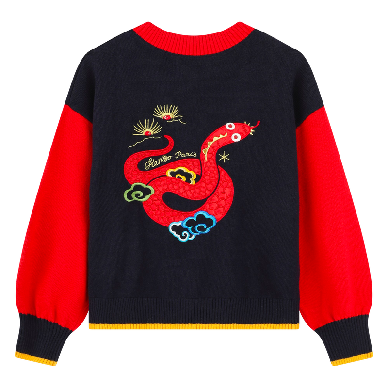 Pullover a maglia con ricamo KENZO KIDS 
                        BAMBINA