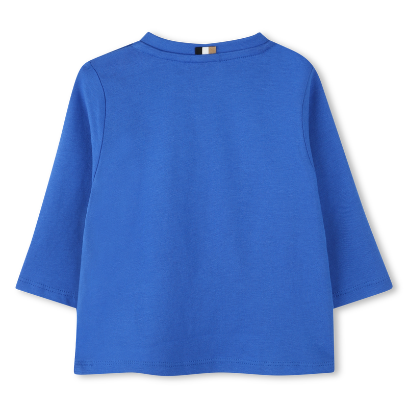 T-shirt cotone logo verticale BOSS 
                        RAGAZZO