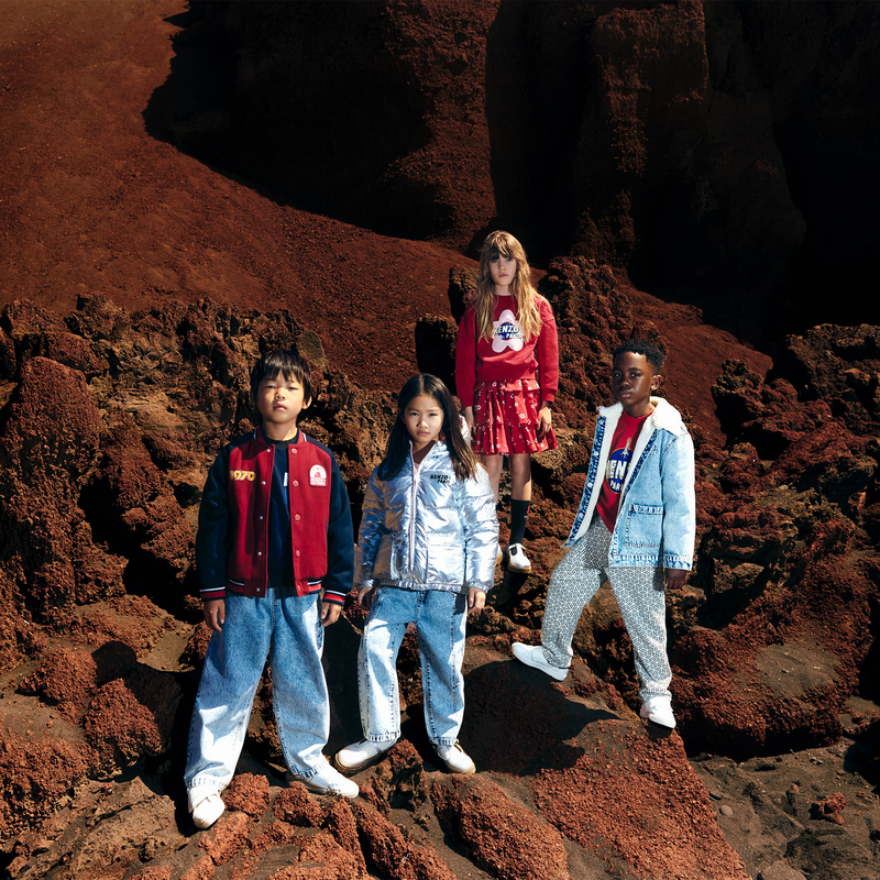 Giacca reversibile con bottoni automatici KENZO KIDS 
                        RAGAZZO