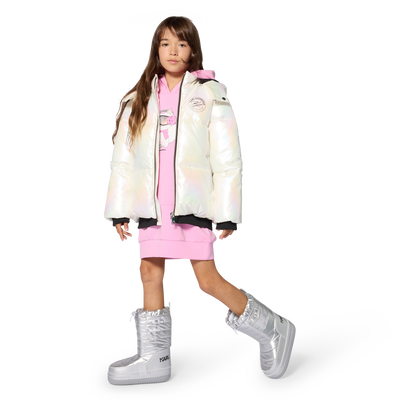 Giacca a vento con cappuccio KARL LAGERFELD KIDS BAMBINA