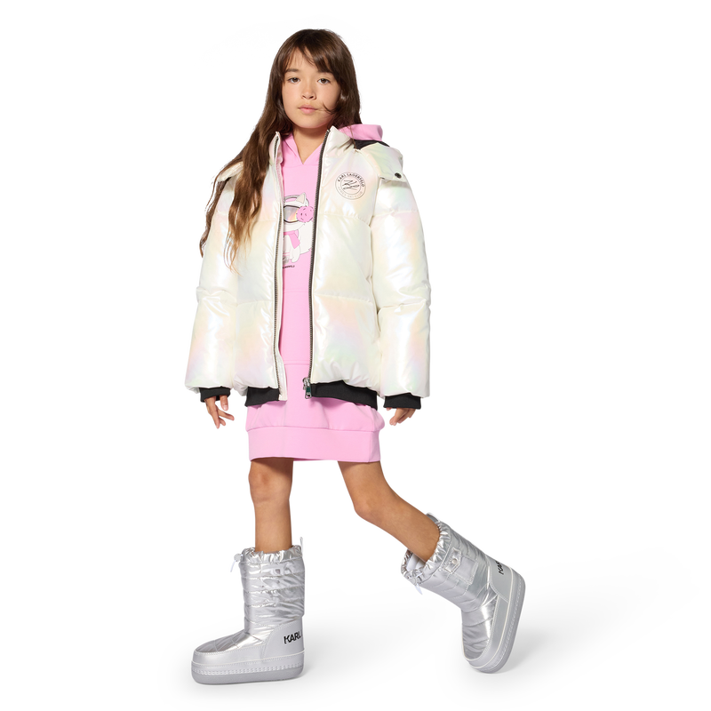 Giacca a vento con cappuccio KARL LAGERFELD KIDS 
                        BAMBINA