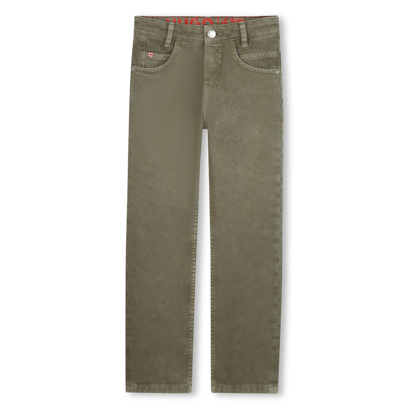 Pantaloni in twill sbiadito HUGO 
                        RAGAZZO