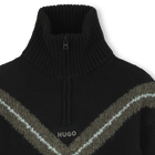 Maglia con colletto rialzato con zip HUGO 
                    RAGAZZO