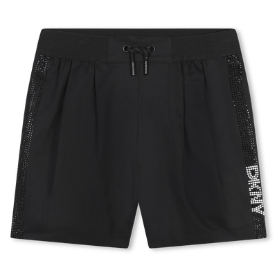 Shorts in cotone con strass DKNY BAMBINA