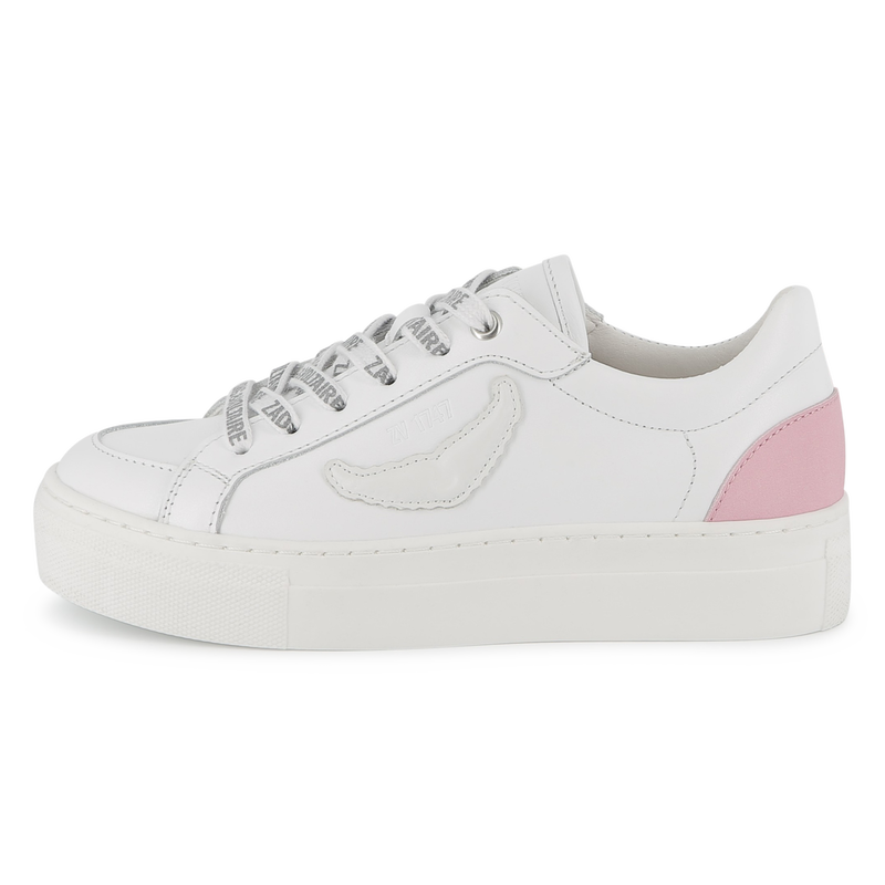 Sneakers in pelle con lacci