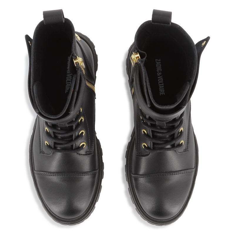 Stivali stringati in pelle bovina ZADIG & VOLTAIRE 
                        BAMBINA