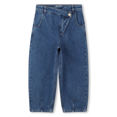 Pantaloni in denim asimmetrici KENZO KIDS BAMBINA