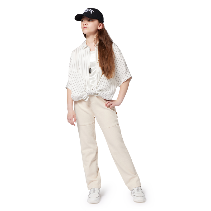 Camicia a righe lunga e fluida DKNY 
                        BAMBINA