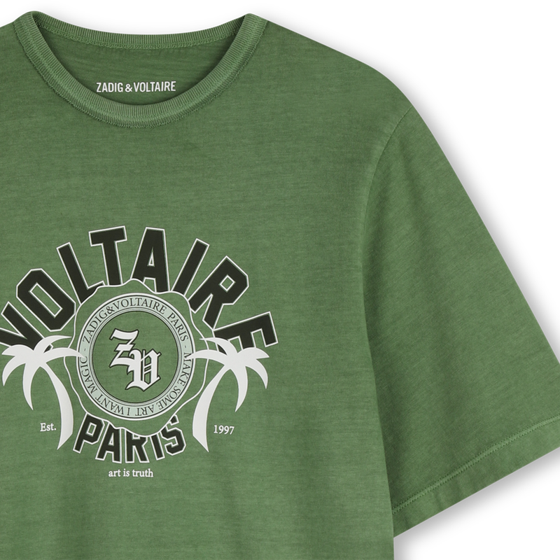 T-SHIRT A MANICHE CORTE ZADIG & VOLTAIRE 
                        RAGAZZO