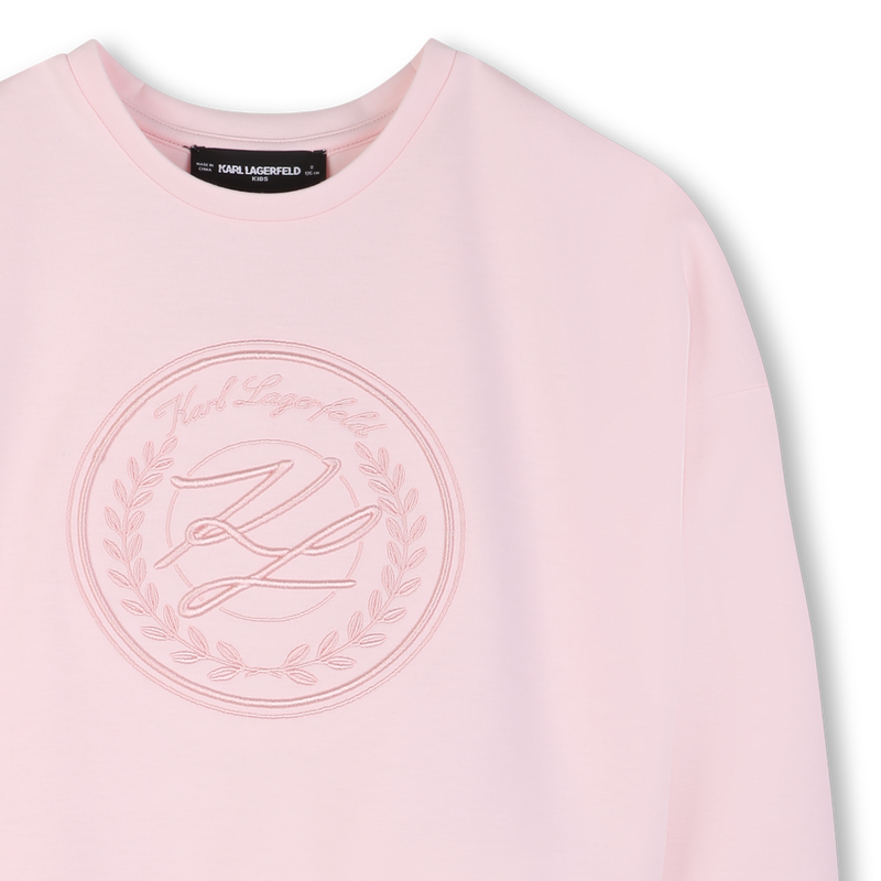 MAXI FELPA STAMPATA KARL LAGERFELD KIDS 
                        BAMBINA