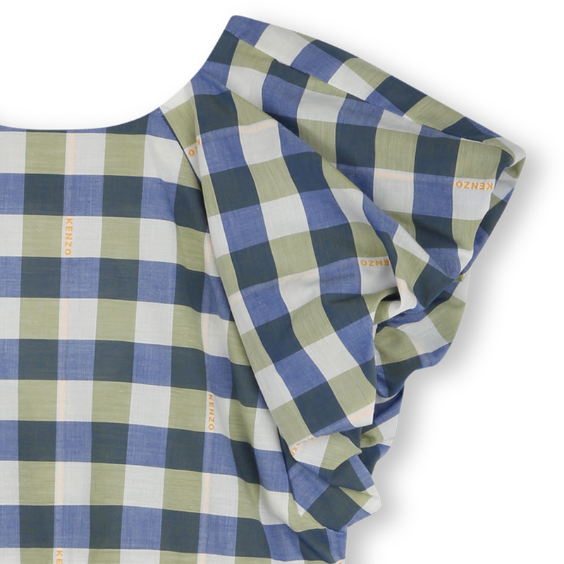 Vestito a quadri in cotone KENZO KIDS 
                        BAMBINA