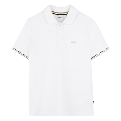 Polo con righe tricolori BOSS RAGAZZO