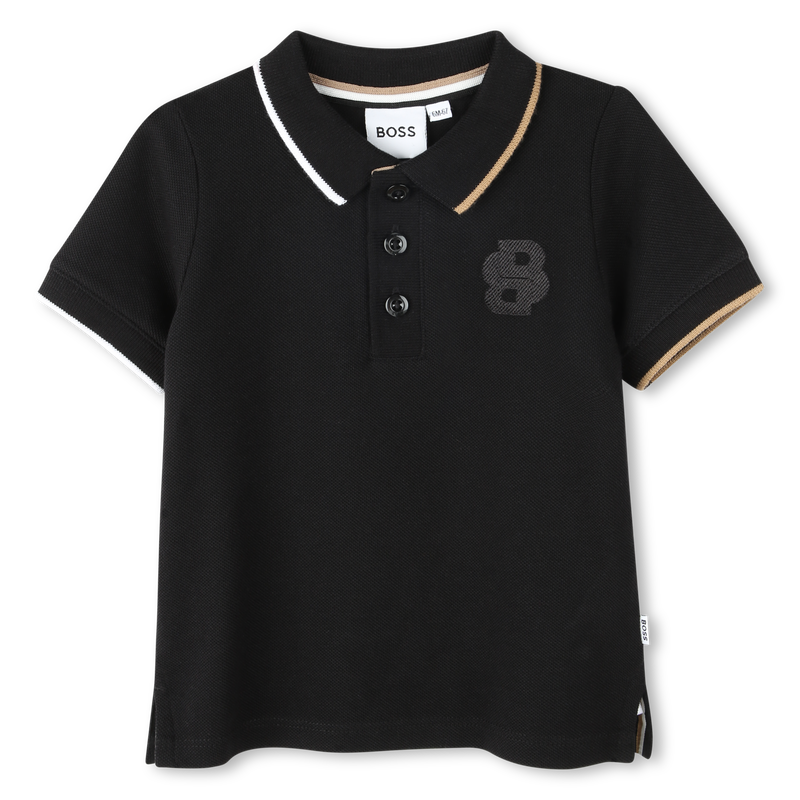 Polo in cotone a righe BOSS 
                        RAGAZZO