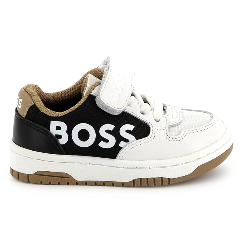 Sneakers pelle velcro e lacci BOSS 
                        RAGAZZO