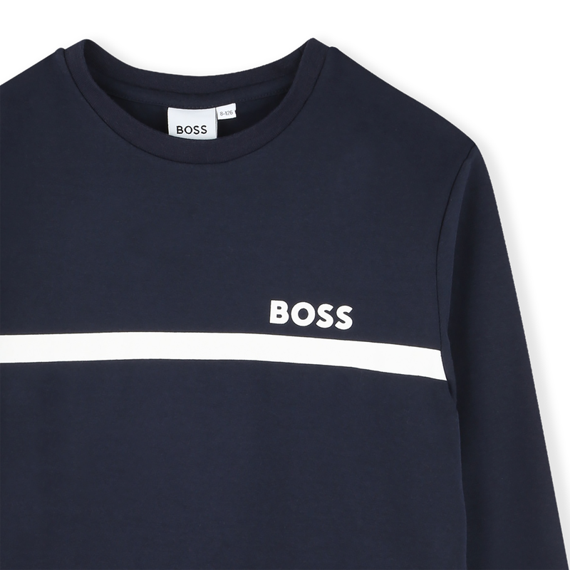 T-SHIRT A MANICHE LUNGHE BOSS 
                        RAGAZZO