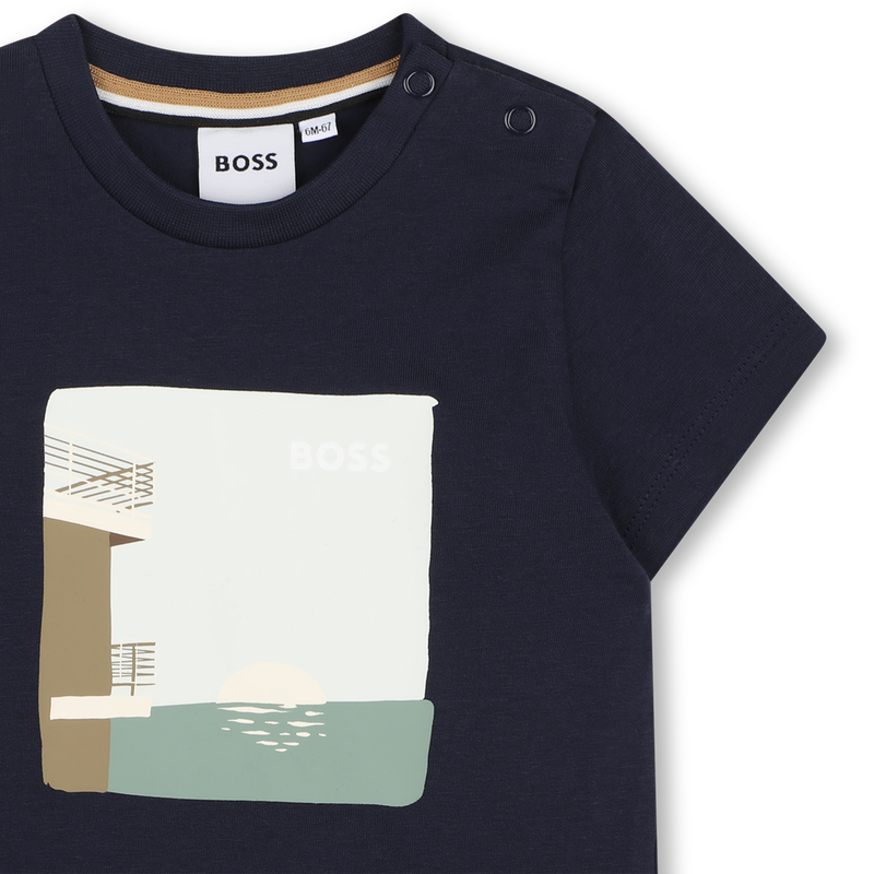 T-SHIRT A MANICHE CORTE BOSS 
                        RAGAZZO