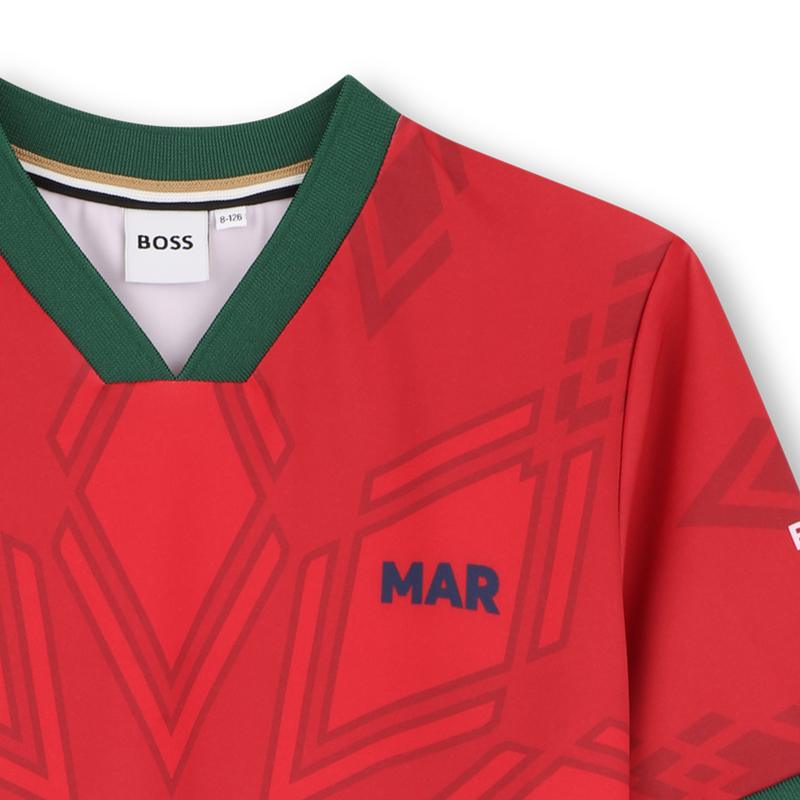 T-SHIRT A MANICHE CORTE BOSS 
                        RAGAZZO