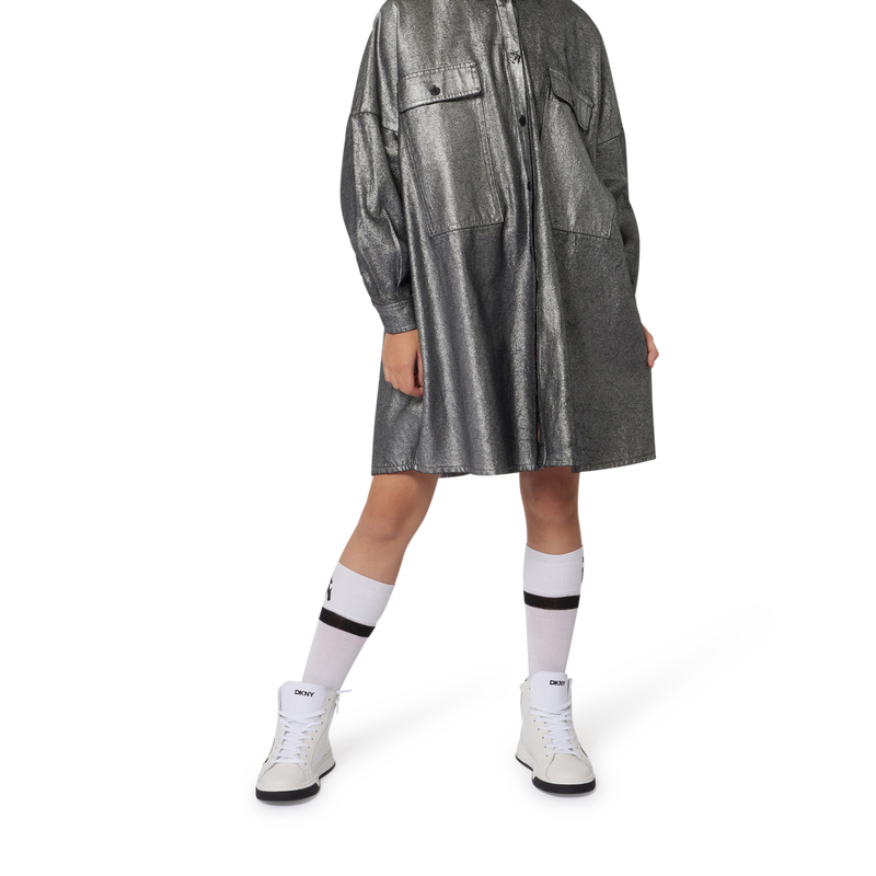 Berretto a maglia con risvolto DKNY 
                        BAMBINA