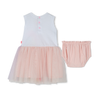 Vestito e coulotte bimateriali BILLIEBLUSH 
                    BAMBINA