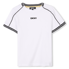 T-shirt con fasce colorate, BIANCO, hi-res