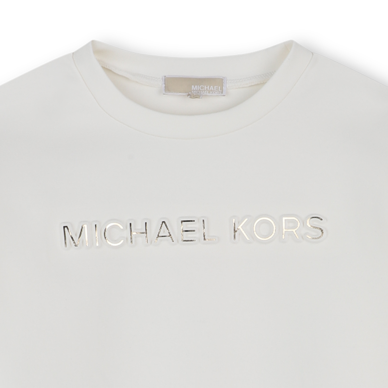 Abito bi-materiale a maniche lunghe MICHAEL KORS 
                        BAMBINA